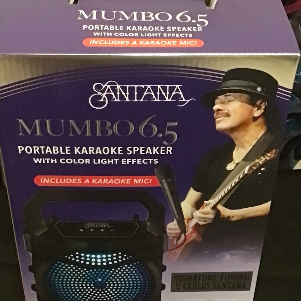 NEW - Santana Portable Karaoke Speaker with  Microphone.